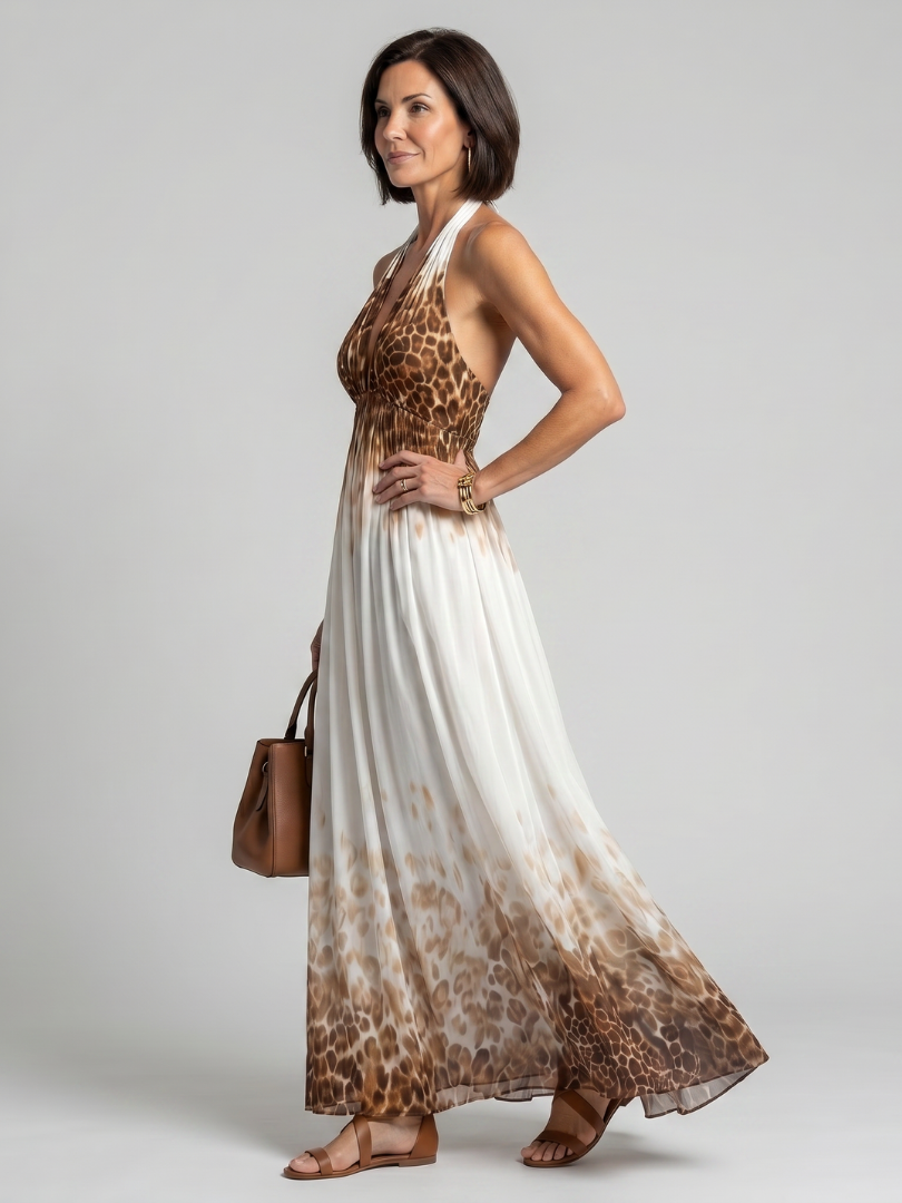 אורלון | שמלת מידי לבנה מקופלת