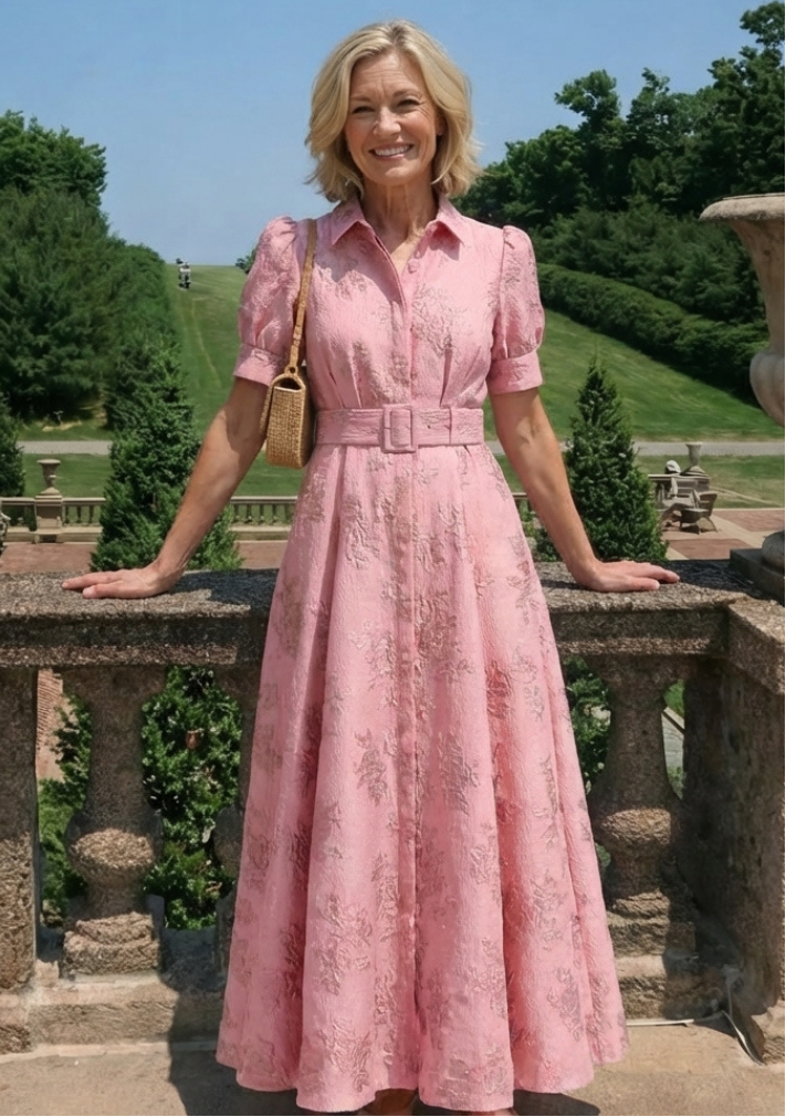 סטלה & גרייס™ | שמלת מקסי פרחונית עם חגורה